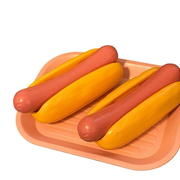 Vintage Fisher Price Fun with Food Hot Dog Lunch Set #2134 Complete - Picture 2 of 4